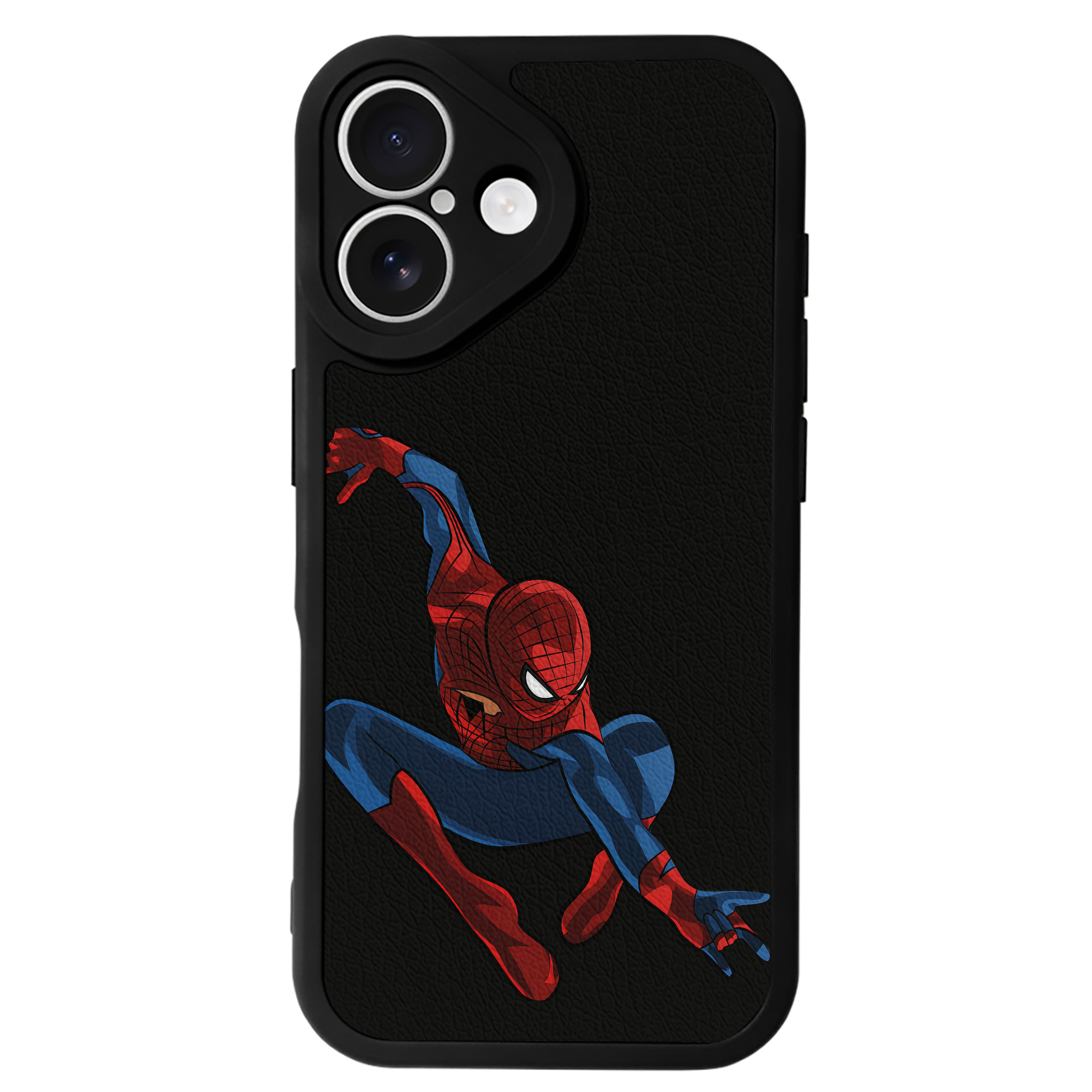 Spider Man スパイダーマン 【iPhone 16シリーズ対応】シリコンスマホケース（レザー調） 材質：シリコン